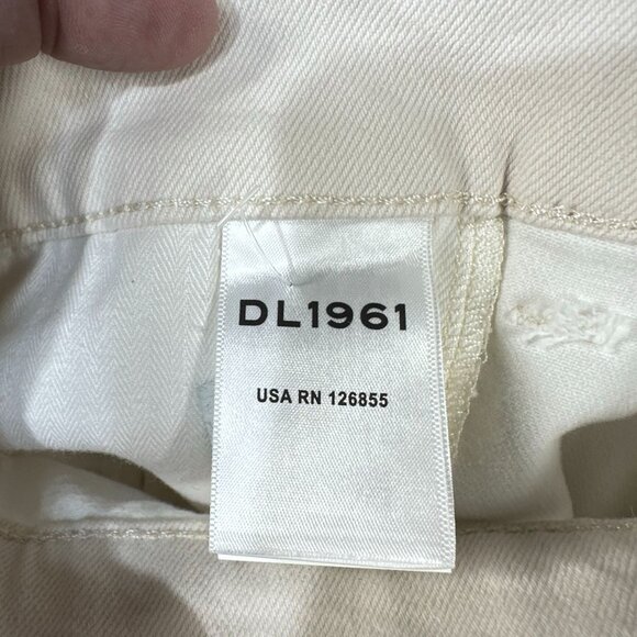 NWT DL1961 Patti Womens Jeans size 34 Straight High Rise Vintage Jeans 34 Beige - Picture 11 of 15